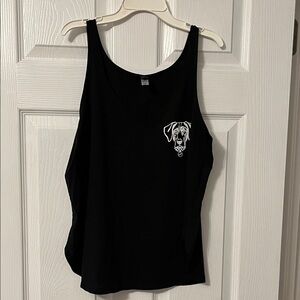 CrossFit Clearwater Black Tank Top with Dog Graphic XL